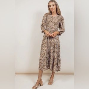 Shop Stevie Collins floral midi dress size small